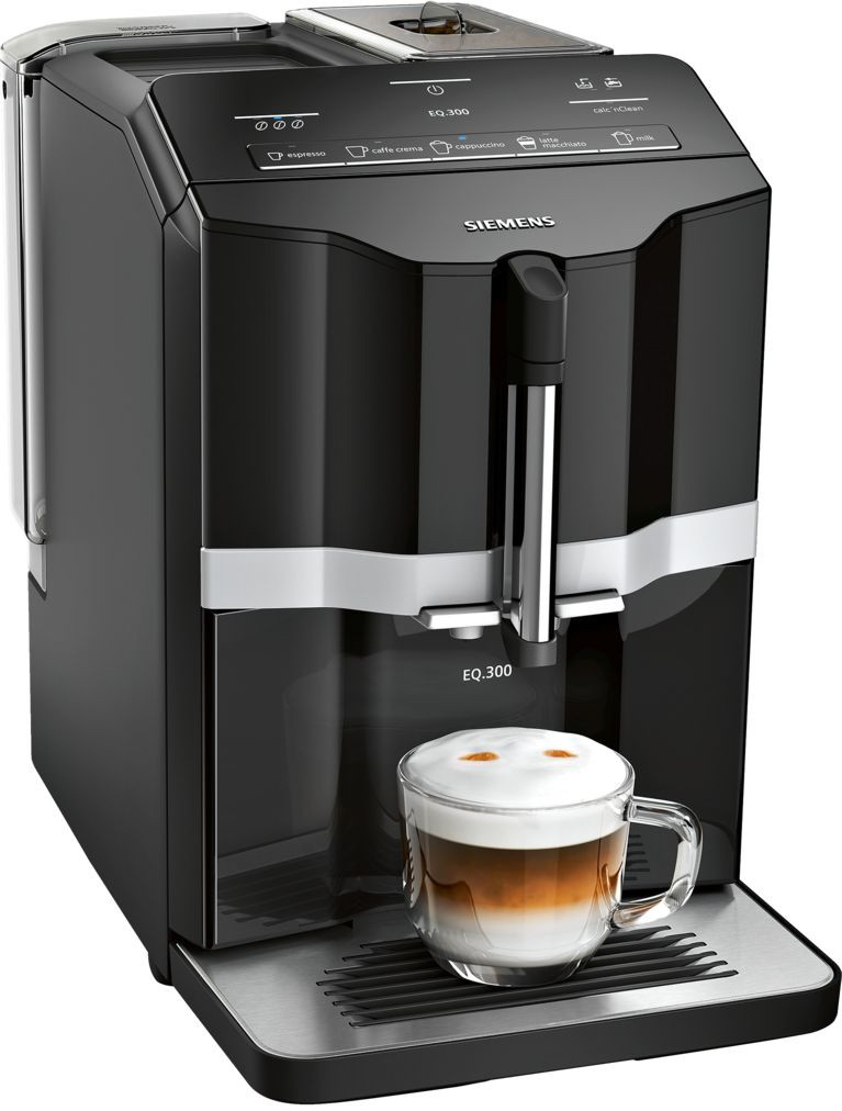 Siemens ti351209rw café expresso superautomático, Eq.300, 1300 W, 1,4 litros, plástico, preto Embalagem Danificado
